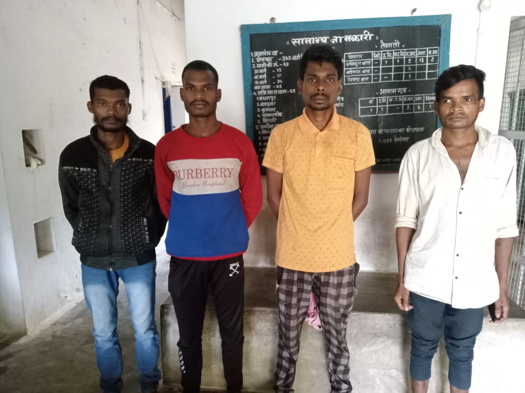 Raigarh News:- कापू पुलिस ने लूटपाट करने वाले चार आरोपियों पर कार्रवाई कर भेजा जेल