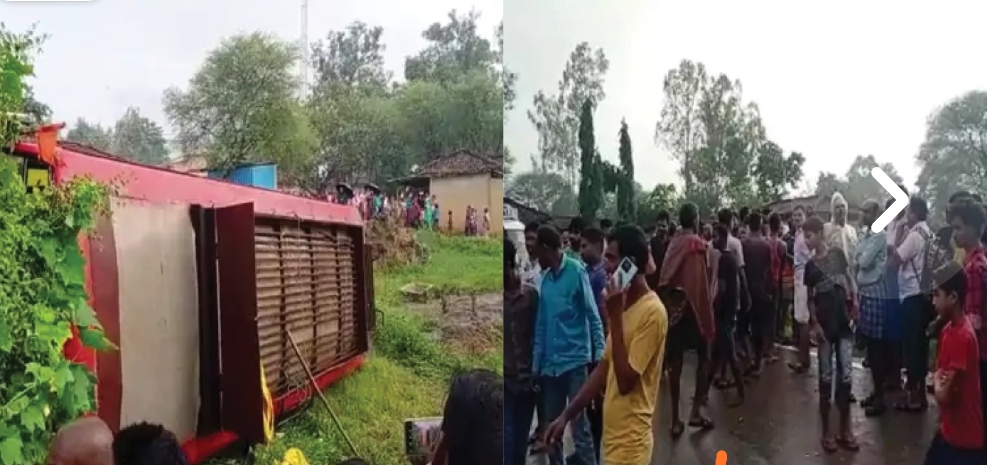 बस और बाइक टक्कर से हुआ बड़ा हादसा, 3 की मौत समेत 6 लोग घायल