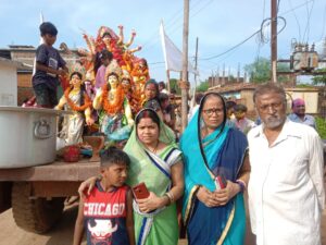 पूरे जोश और उत्साह के साथ संगीतराई डीपापारा में विराजमान माँ जगदम्बा का विसर्जन