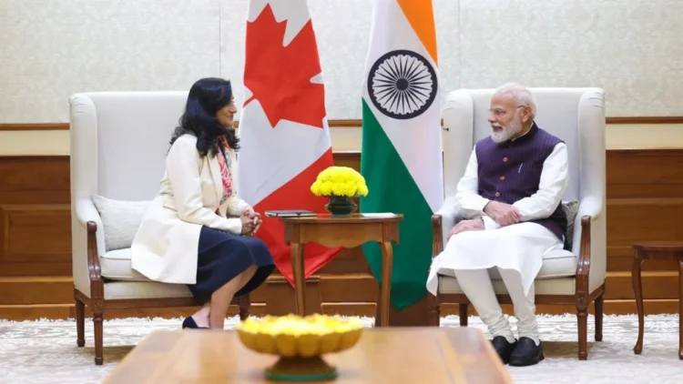कनाडा की विदेश मंत्री अनीता आनंद ने PM मोदी से की मुलाकात, जानें किन मुद्दों पर हुई चर्चा