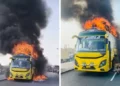 Fire In AC Bus: स्लीपर बस बनीं आग का गोला, जान बचाने को चलती बस से कूदे यात्री..