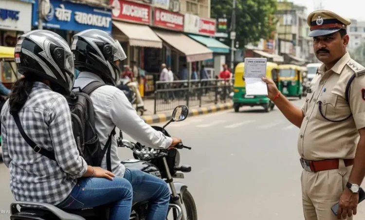 New Traffic Rules: बाइक और स्कूटी के पीछे बैठने वाले के लिए भी हेलमेट अनिवार्य, वरना कटेगा भारी चालान