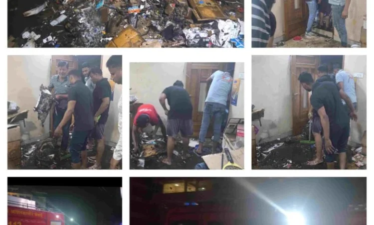 Raigarh News रायगढ़ शहर के बीचो-बीच बालाजी डेकोर के गोदाम में लगी आग, फायर ब्रिगेड ने समय रहते पाया काबू