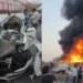 Road Accident: भीषण सड़क हादसा, दो कंटेनर ट्रकों के बीच कार के कुचल जाने से 7 लोगों की दर्दनाक मौत…