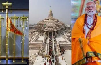 Ayodhya Ram Mandir Dhwajarohan: राम मंदिर के शिखर पर धर्म ध्वज की स्थापना के लिए पीएम मोदी पहुंचे अयोध्या…