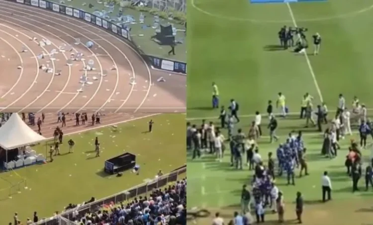 Lionel Messi: कोलकाता में Lionel Messi ग्राउंड से जल्दी जाने के बाद फैंस का बवाल! स्टेडियम में कुर्सियां तोड़ी, बोतलें फेंकी… CM ममता बनर्जी मांगी माफी