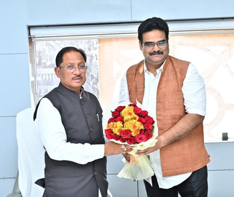 मुख्यमंत्री श्री विष्णु देव साय से आंध्र प्रदेश सरकार के प्रतिनिधिमंडल ने की सौजन्य भेंट