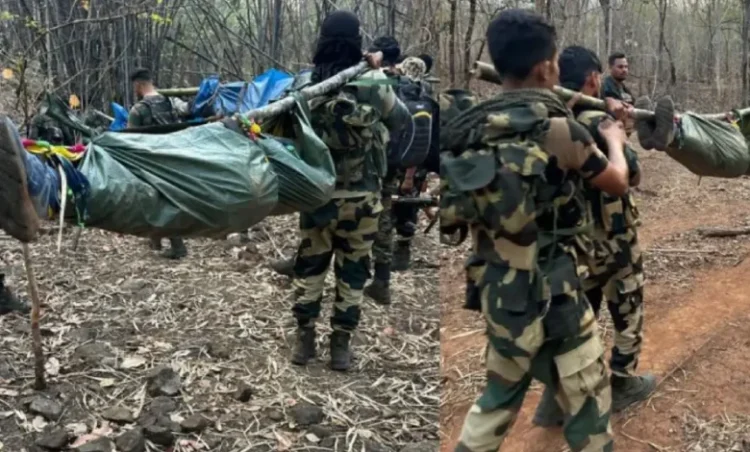 छत्तीसगढ़ के नक्सल प्रभावित बीजापुर जिला से  दो नक्सलियों के मारे जाने की सूचना