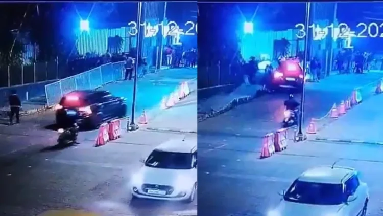 मॉल के बाहर फुटपाथ पर चढ़ी तेज रफ्तार कार, लोगों को कुचला, देखें खौफनाक Video