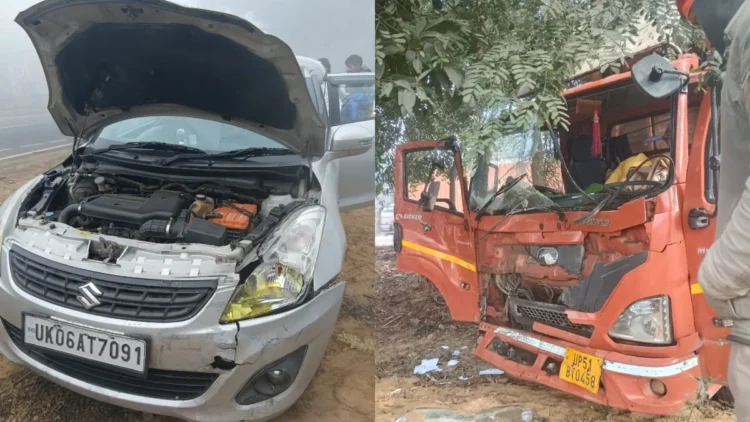 घने कोहरे के कारण हाईवे पर लगातार हादसा। कई वाहन टकराए कईयों की गई जान।