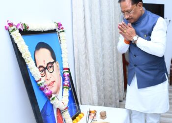 डॉ. भीमराव अम्बेडकर जयंती पर मुख्यमंत्री श्री विष्णु देव साय ने किया नमन : सामाजिक न्याय, समानता और समरस समाज के निर्माण का लिया संकल्प