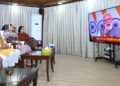 मुख्यमंत्री श्री विष्णुदेव साय ने आज राजधानी रायपुर स्थित मुख्यमंत्री निवास में प्रधानमंत्री श्री नरेंद्र मोदी के नारी शक्ति वंदन अधिनियम के सम्बन्ध में राष्ट्र के नाम प्रसारित संबोधन का श्रवण किया