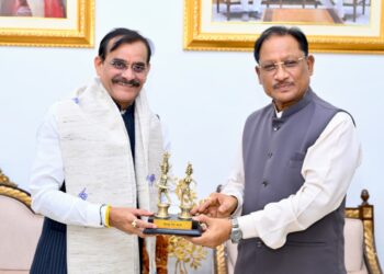 मुख्यमंत्री से सांसद श्री विष्णु दत्त शर्मा ने की सौजन्य मुलाकात