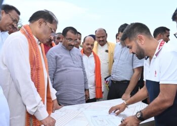 निर्माणाधीन नालंदा परिसर का मुख्यमंत्री श्री साय ने किया निरीक्षण: गुणवत्तापूर्ण एवं समय-सीमा में कार्य पूर्ण करने के दिए निर्देश