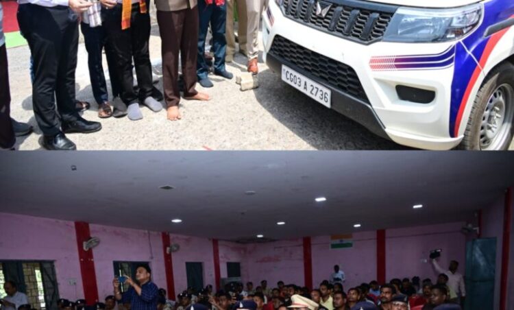 वित्त मंत्री श्री ओपी चौधरी ने सीजी डॉयल-112 के तहत रायगढ़ को मिले 16 अत्याधुनिक ईआरव्ही वाहनों को दिखाई हरी झंडी*