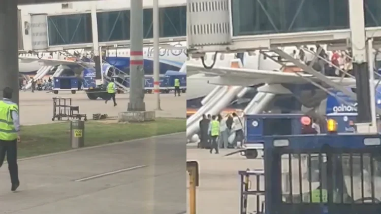 IndiGo फ्लाइट के अंदर हुआ धमाका, चारों ओर फैला धुआं, 198 यात्री थे सवार, इमर्जेंसी गेट से निकाले गए पैसेंजर्स-VIDEO