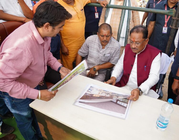 मुख्यमंत्री श्री विष्णुदेव साय ने सलियाटोली में निर्माणाधीन नालंदा परिसर का किया निरीक्षण