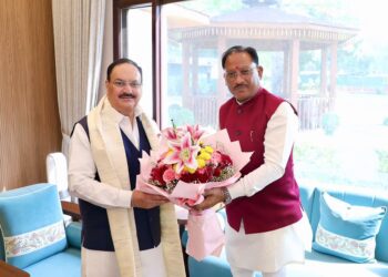 केंद्रीय स्वास्थ्य मंत्री जेपी नड्डा से मिले मुख्यमंत्री विष्णुदेव साय, स्वास्थ्य सेवाओं और किसानों के लिए खाद-बीज उपलब्धता पर हुई विस्तृत चर्चा