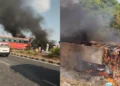 Accident news: भीषण सड़क हादशा; दो सरकारी बसों के बीच जोरदार टक्कर से 8 यात्रियों की जिंदा जलकर मौत