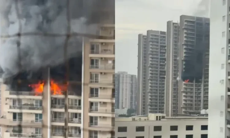 Noida IVY County Society Fire: 12वें फ्लोर में लगी भीषण आग; रेस्क्यू ऑपरेशन जारी, आग बुझाने में जुटी फायर ब्रिगेड