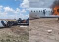 Plane Crash Landing: भीषण विमान हादसा, इमरजेंसी लैंडिंग के दौरान क्रैश हुआ प्लेन, हादसे में सभी यात्रियों की मौत