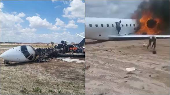 Plane Crash Landing: भीषण विमान हादसा, इमरजेंसी लैंडिंग के दौरान क्रैश हुआ प्लेन, हादसे में सभी यात्रियों की मौत