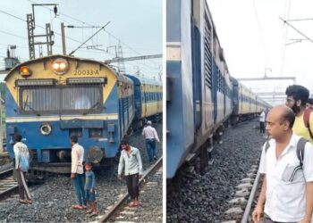 Train Accident news: रेलवे स्टेशन पर बड़ा हादसा, पटरी से उतरी पैसेंजर ट्रेन, यात्रियों में मचा हड़कंप