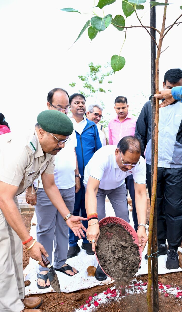 मुख्यमंत्री श्री विष्णु देव साय ने ‘एक पेड़ माँ के नाम’ अभियान के तहत किया पौधारोपण*