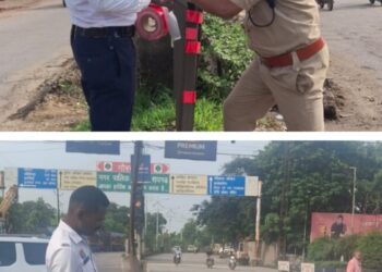 Raigarh News : सड़क हादसों पर अंकुश लगाने यातायात पुलिस की पहल, यातायात पुलिस टीम ने जिले के ब्लैक स्पॉट का निरीक्षण