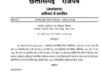Chhattisgarh news: छत्तीसगढ़ में पार्षद पति-पुत्र की भूमिका खत्म, सरकार ने जारी किया नया आदेश